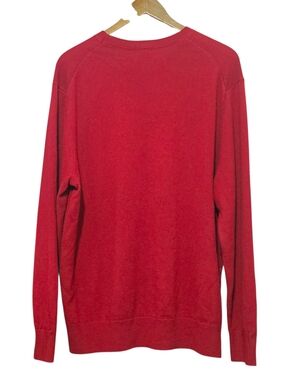 Uniqlo 100% Cashmere Sweater Red Crewneck Size XL Soft Knit Pullover Mens XL